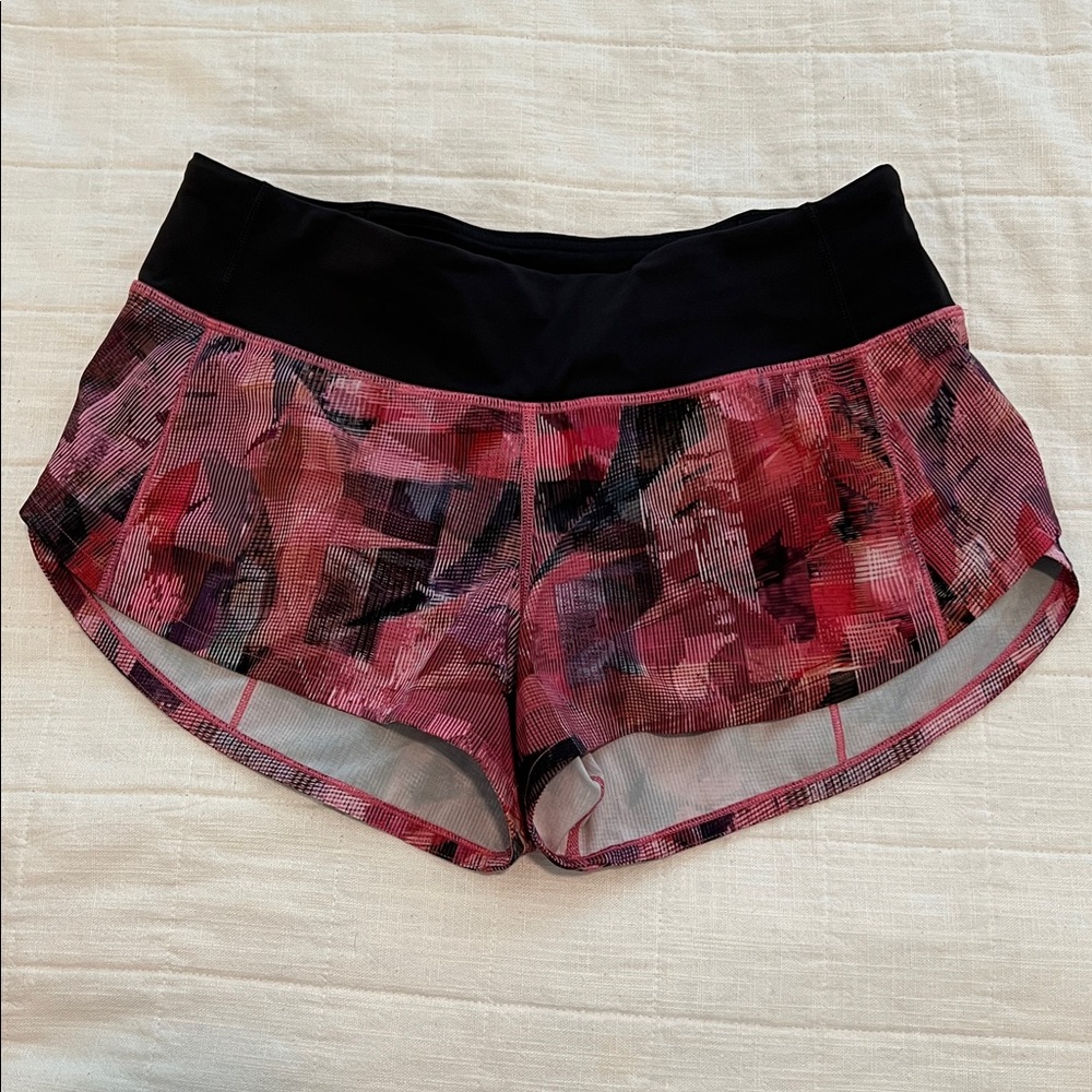 lululemon athletica Pink and Black Athletic Shorts